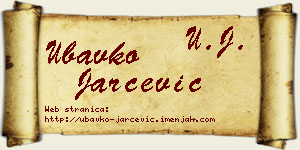 Ubavko Jarčević vizit kartica